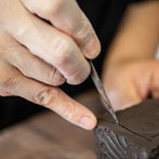 Hajeong Lee at work in her studio 2019